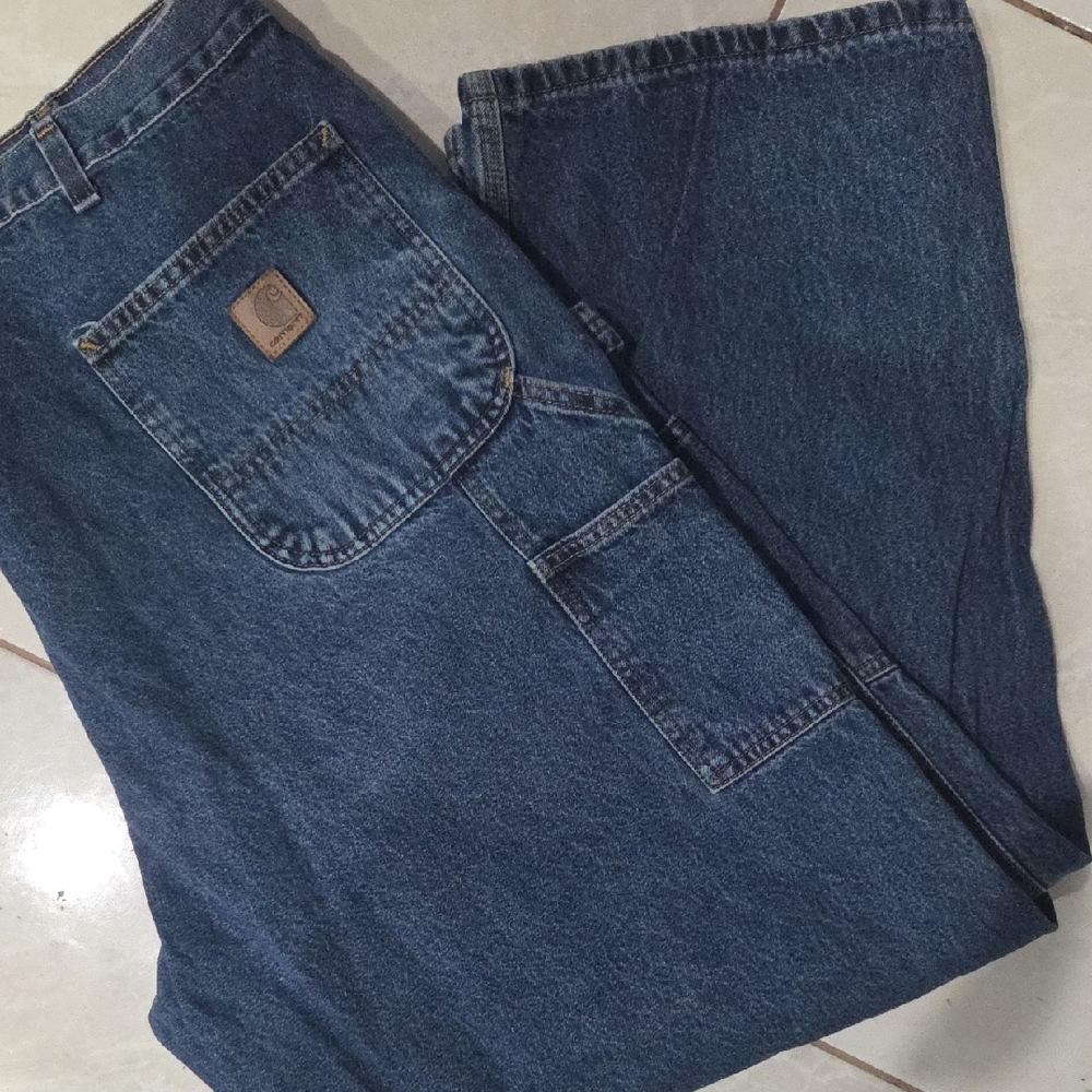 Carhartt Men's Relaxed Fit Dark Blue Jeans